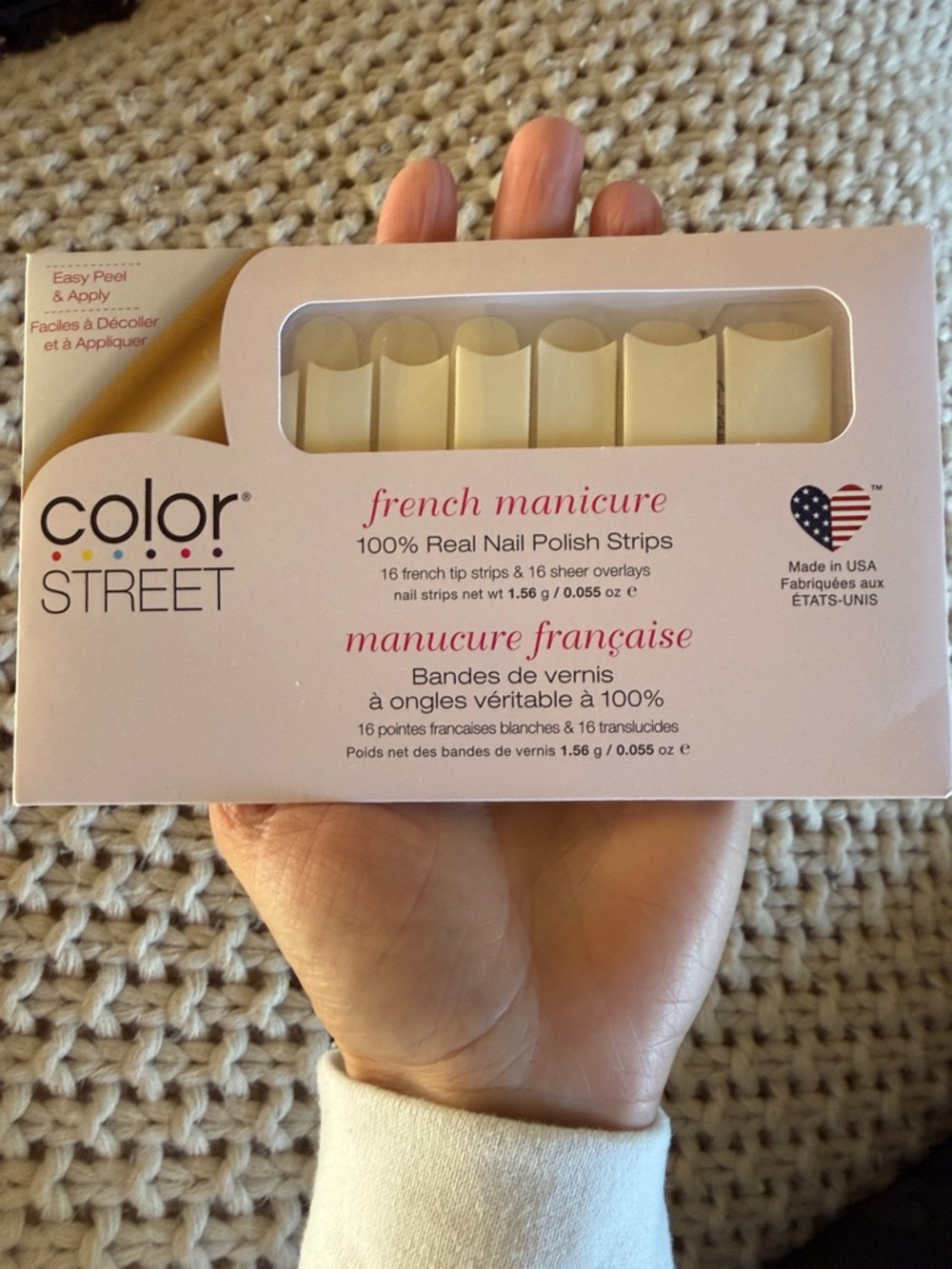 Color street - French manicure nail polish strips. New!